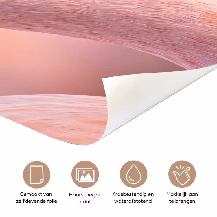 Deursticker - Flamingo - Portret - Roze — 3