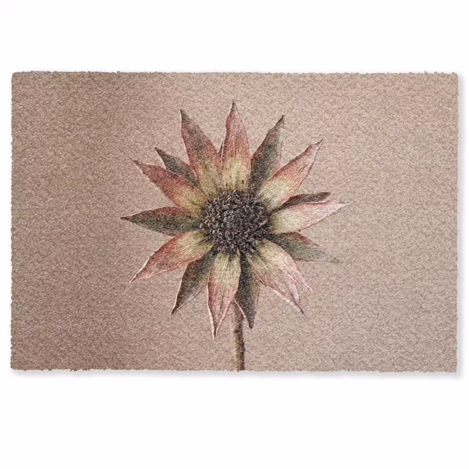 Deurmat - Droogbloem - Protea - Vintage - Beige - Rustiek — 1