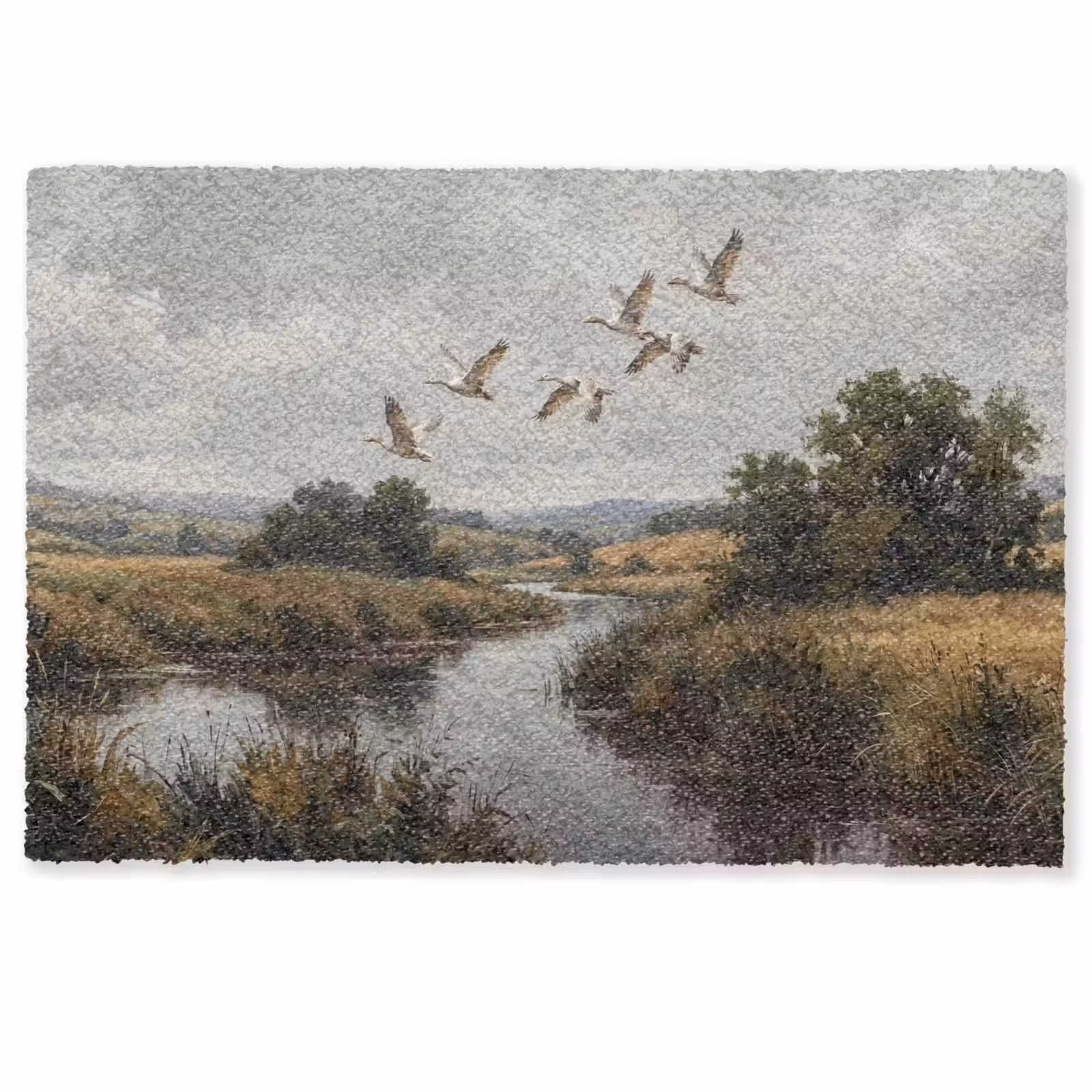 Deurmat - Eenden - Rivier - Landschap - Vlucht - Nostalgisch — 1
