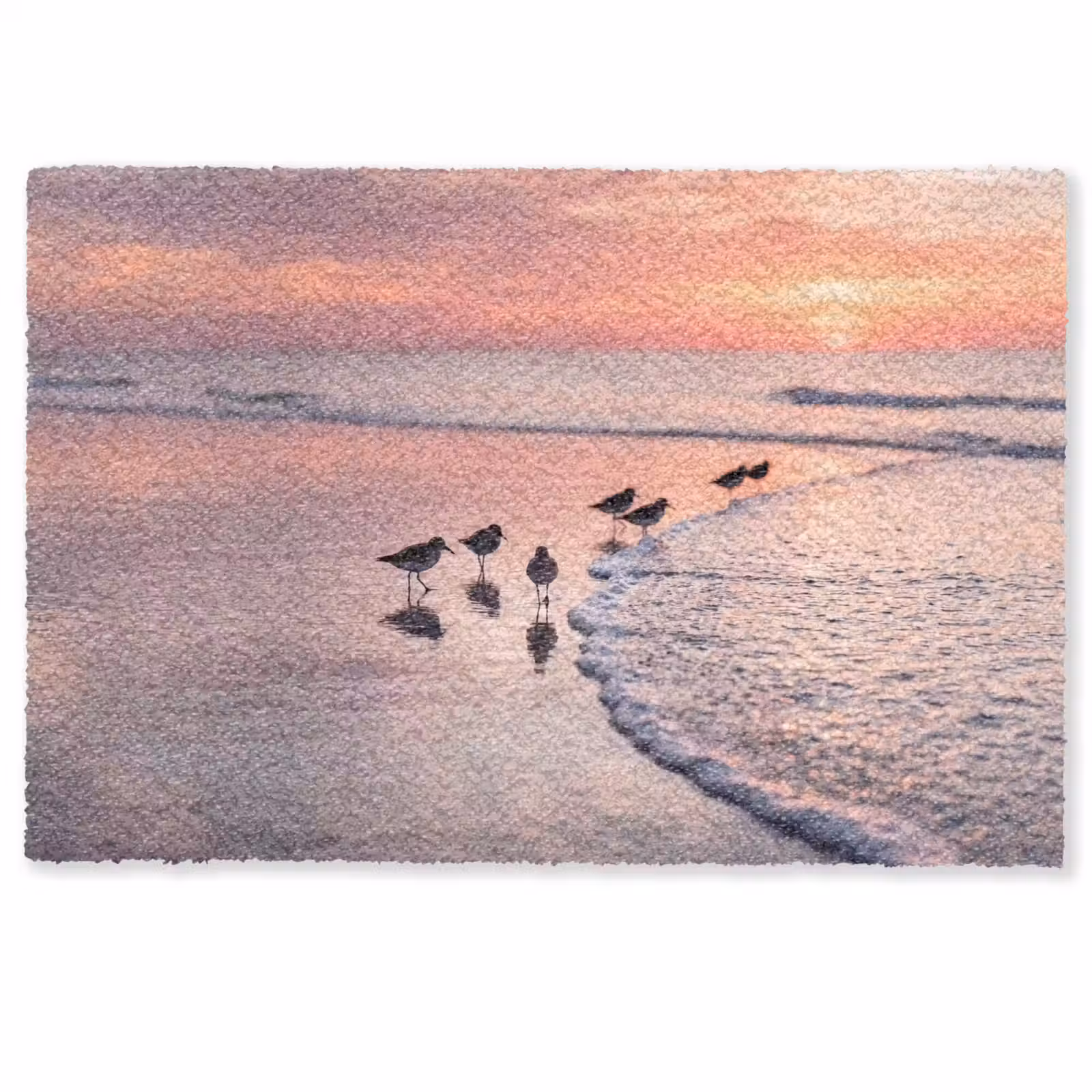 Deurmat - Meeuwen - Strand - Zee - Roze — 1