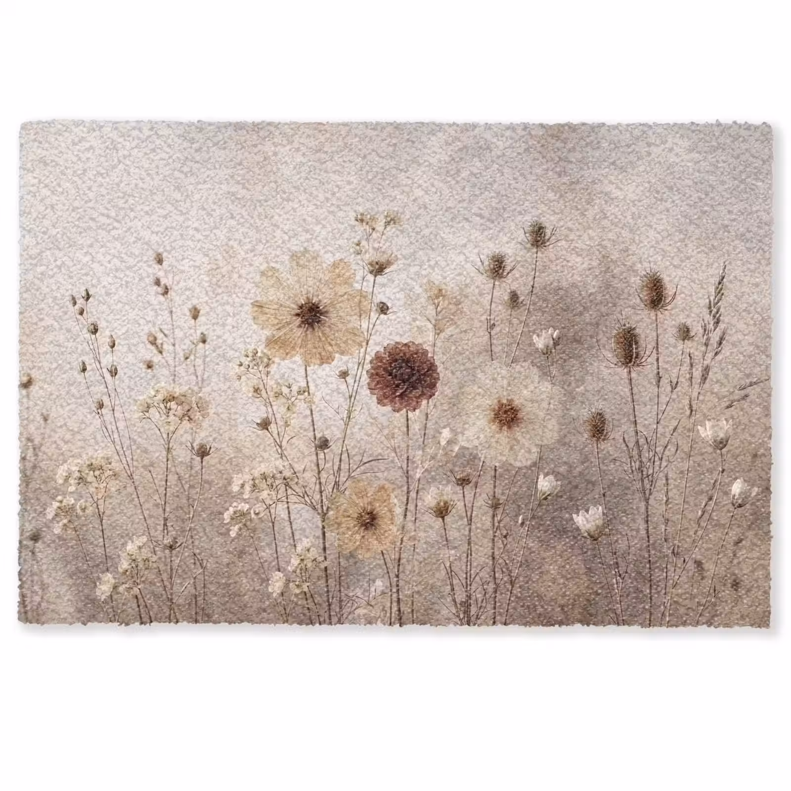 Deurmat - Wilde bloemen - Botanisch - Vintage - Natuur - Rustiek — 1