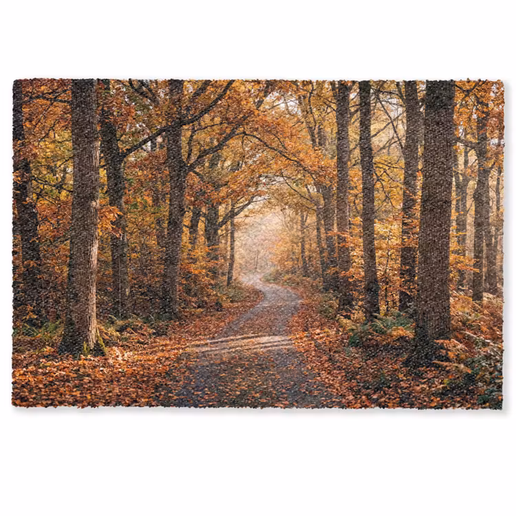 Deurmat - Bospad - Herfstbos - Bladeren - Oranje - Nostalgisch — 1