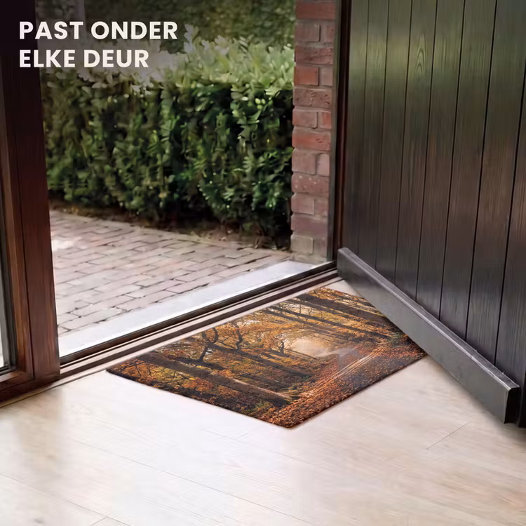 Deurmat - Bospad - Herfstbos - Bladeren - Oranje - Nostalgisch — 7