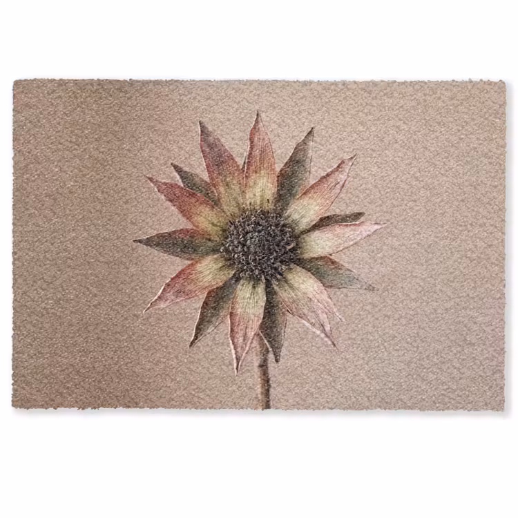 Deurmat - Droogbloem - Protea - Vintage - Beige - Rustiek — 1