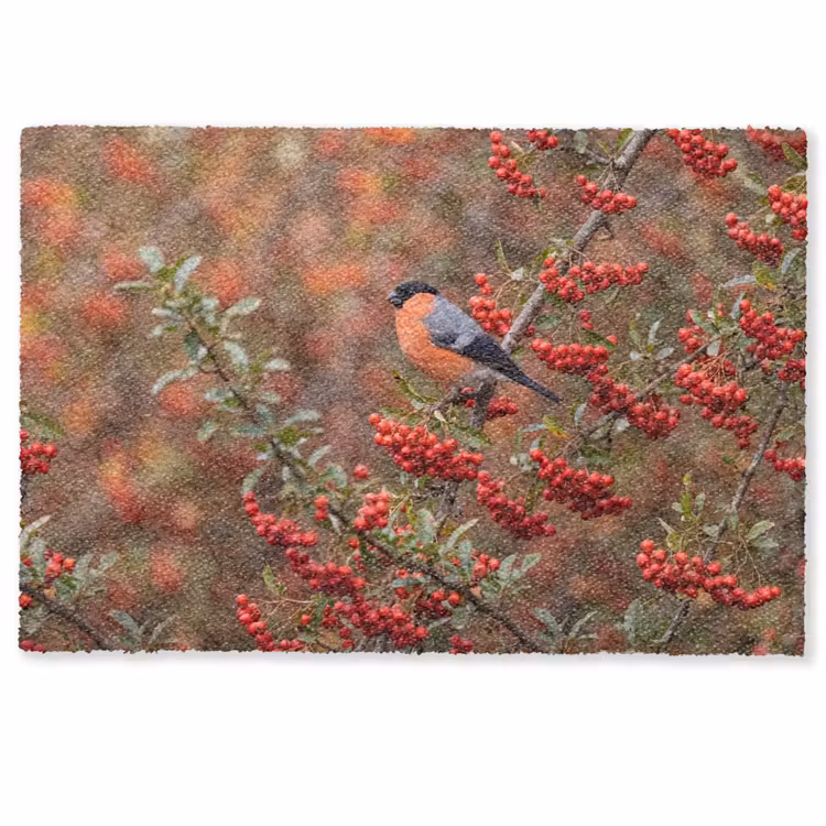 Deurmat - Goudvink - Bessen - Herfst - Natuur - Kleurrijk — 1