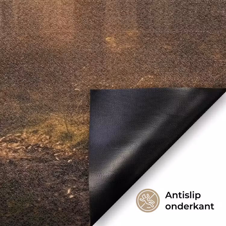 Deurmat - Hert - Bos - Mistig - Natuur - Goud — 6
