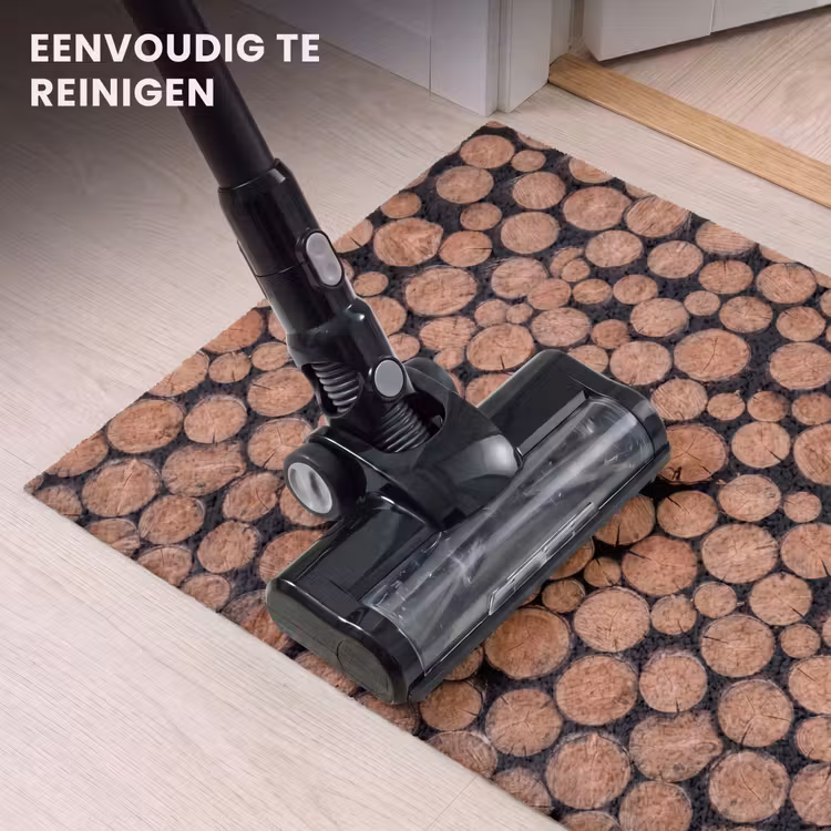 Deurmat - Houtblokken - Textuur - Patroon - Bruin - Rustiek — 9