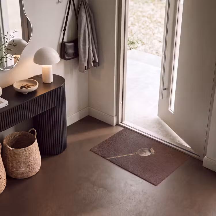 Deurmat - Papaverbol - Droogbloem - Bruin - Minimalistisch — 8