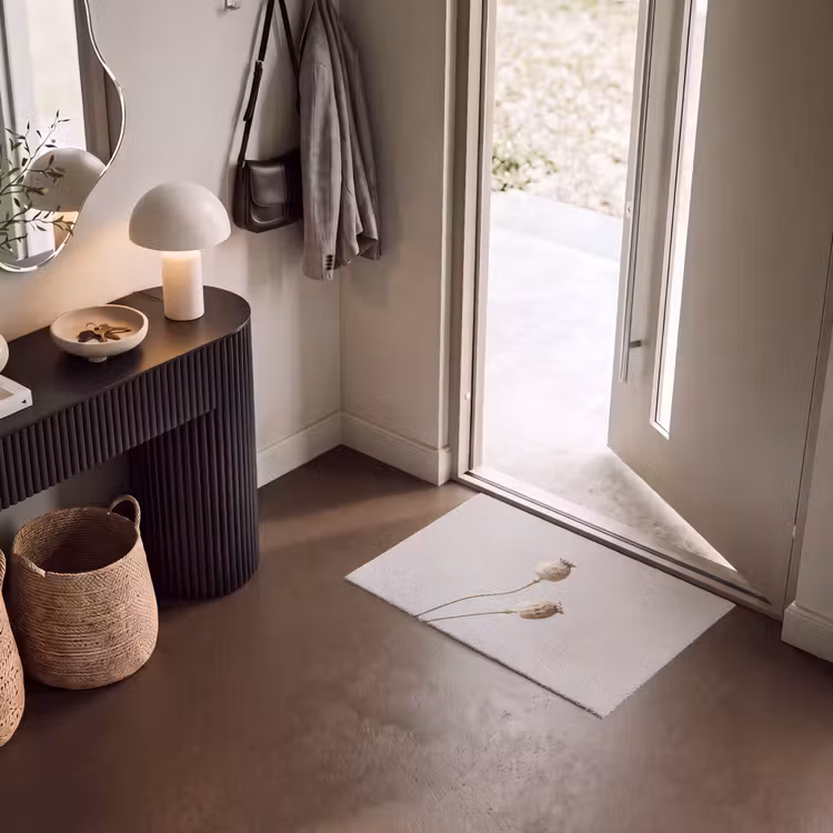 Deurmat - Papaverbollen - Droogbloemen - Minimalistisch - Beige - Rustig — 8