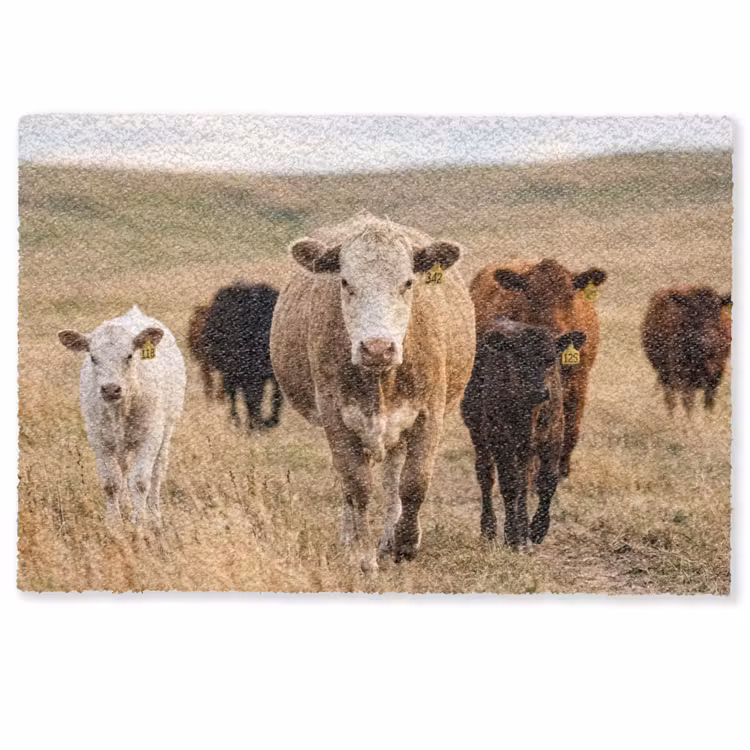 Deurmat - Runderen - Kudde - Landschap - Weide - Rustig — 1
