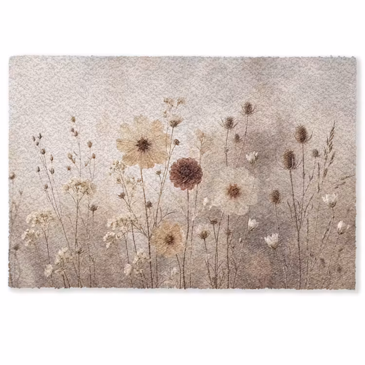 Deurmat - Wilde bloemen - Botanisch - Vintage - Natuur - Rustiek — 1