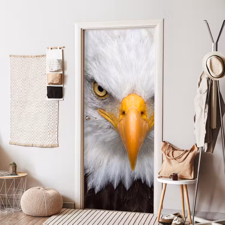 Deursticker - Amerikaans - Zeearend - Portret - Geel — 8