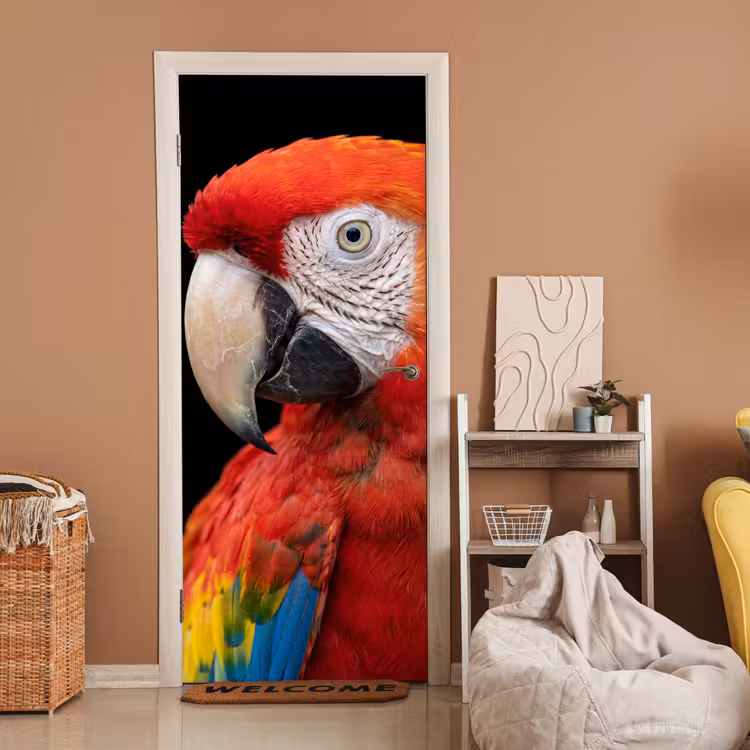 Deursticker - Ara - Portret - Rood — 2