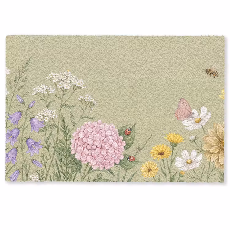 Deurmat - Botanisch - Bloemen - Kleurrijk — 1
