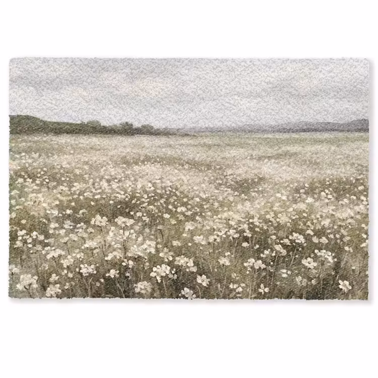 Deurmat - Illustratie - Landschap - Wit — 1
