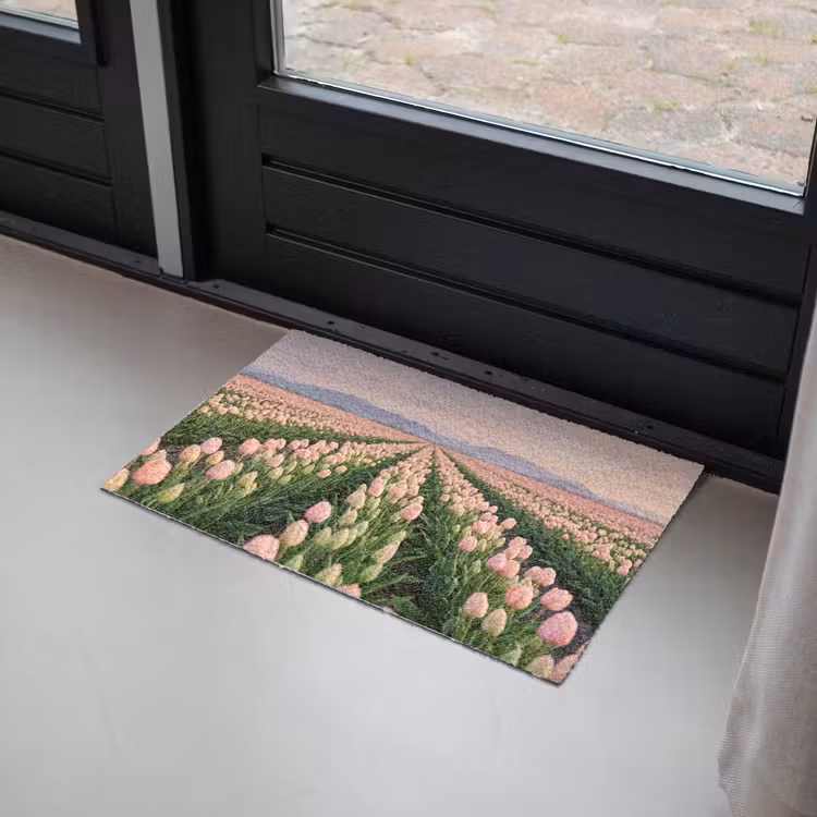Deurmat - Tulpen - Landschap - Roze — 2