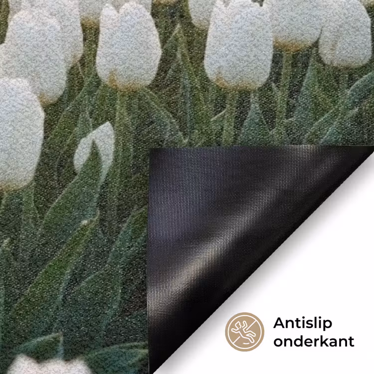 Deurmat - Tulpen - Landschap - Wit — 6