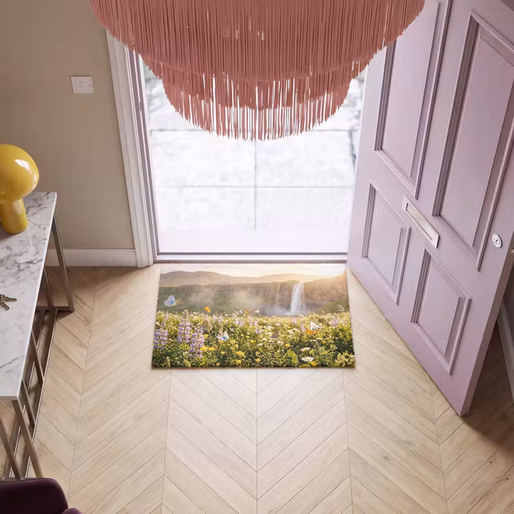 Deurmat - Vlinders - Waterval - Bloemenveld — 4