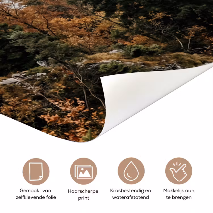 Deursticker - Bergen - Vallei - Mist - Herfst - Natuur — 3
