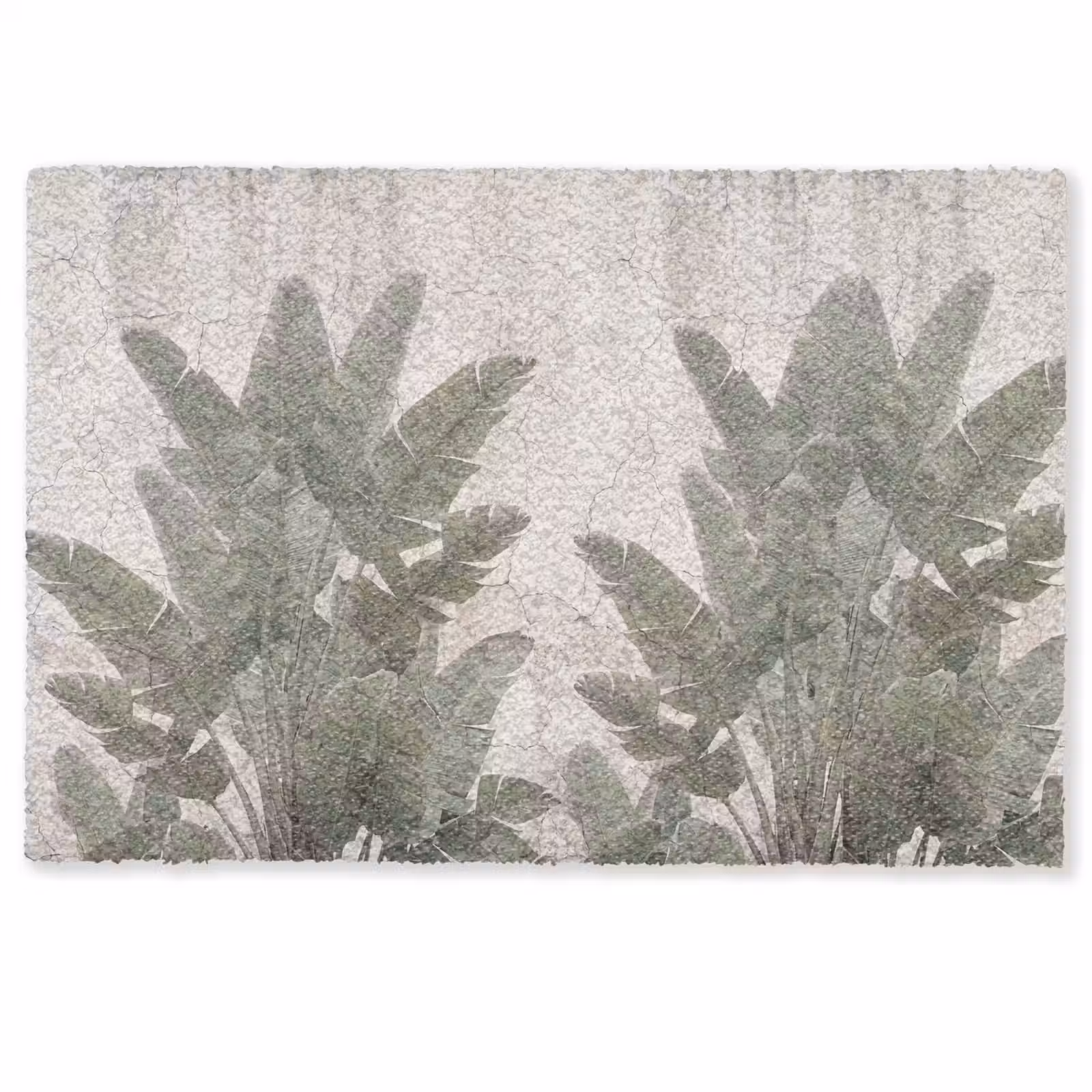 Deurmat - Bananenbladeren - Beton - Groen — 1