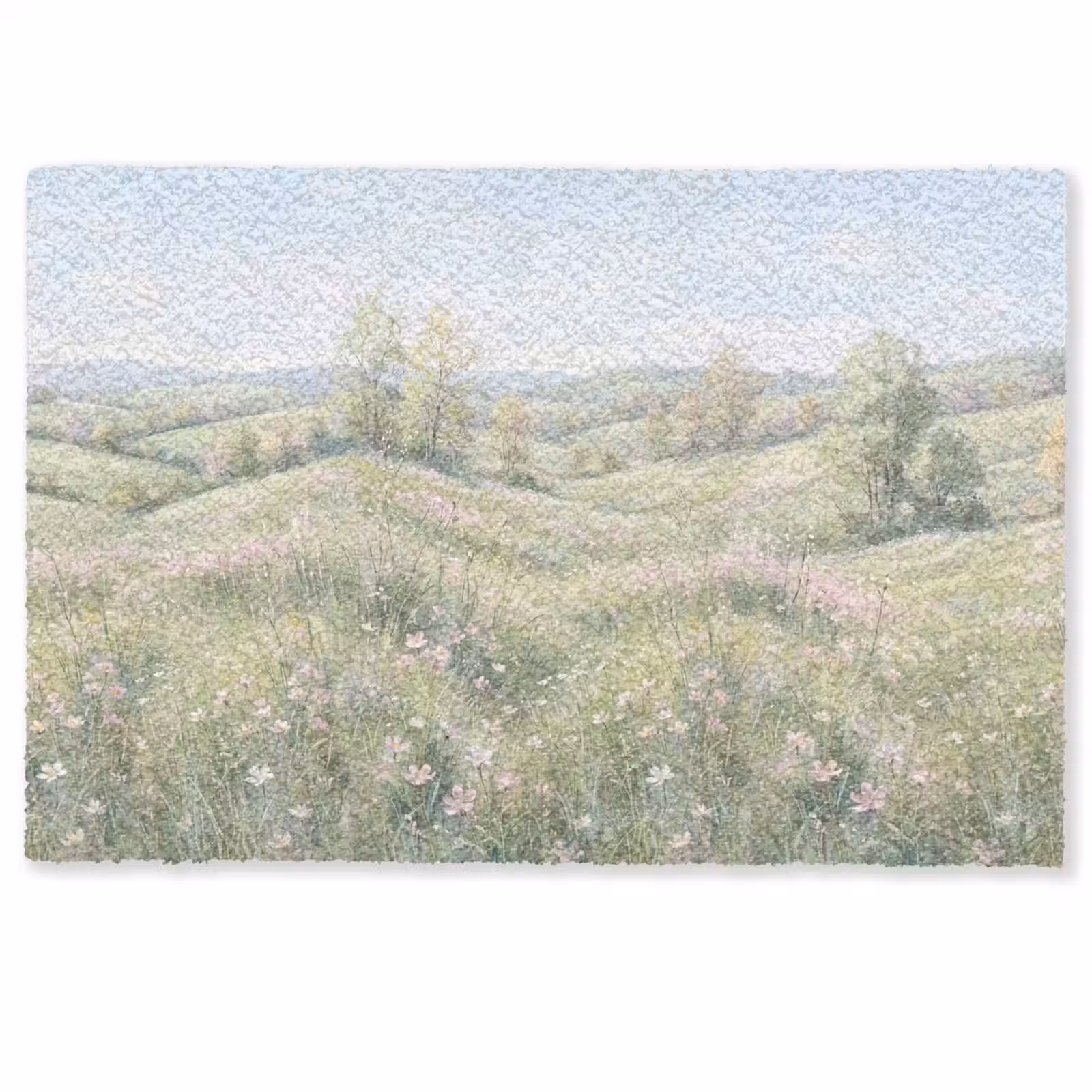 Deurmat - Bloemen veld - Bloemen - Groen — 1