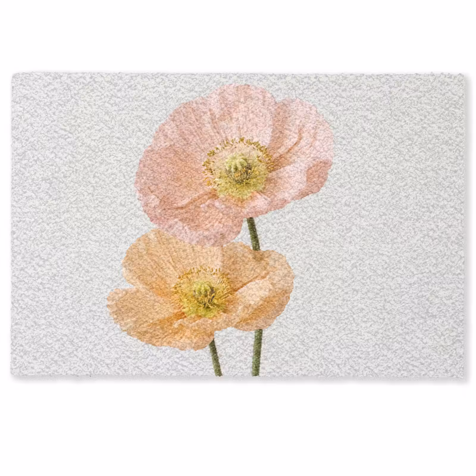 Deurmat - Papavers - Botanisch - Roze — 1