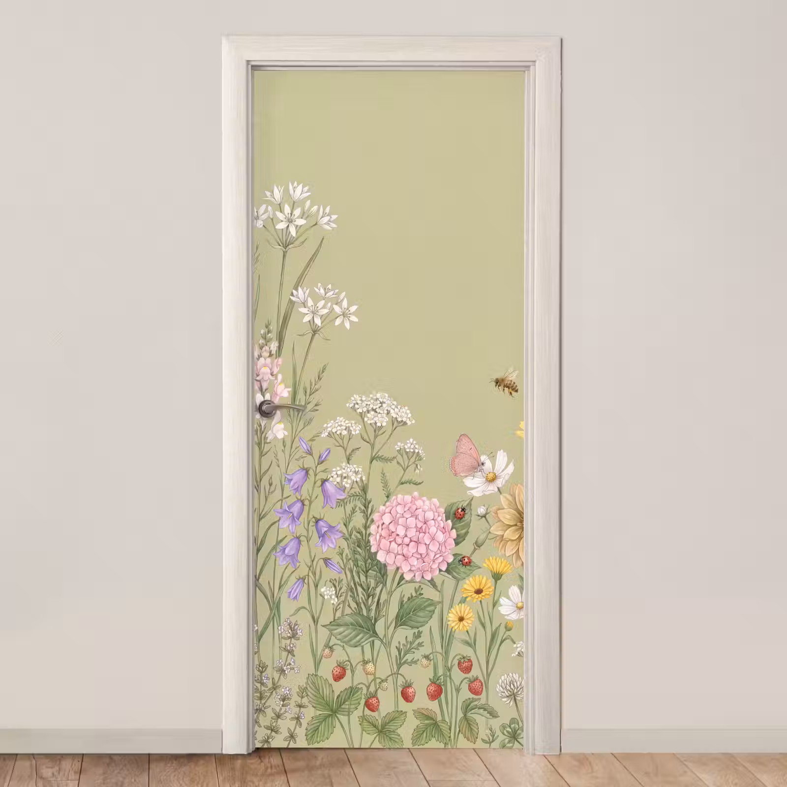 Deursticker - Botanisch - Bloemen - Kleurrijk — 1