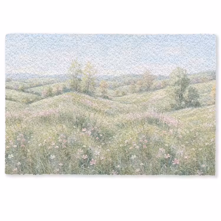 Deurmat - Bloemen veld - Bloemen - Groen — 1