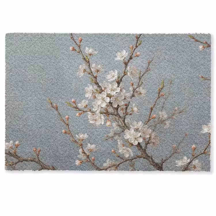 Deurmat - Botanisch - Stilleven - Blauw — 1