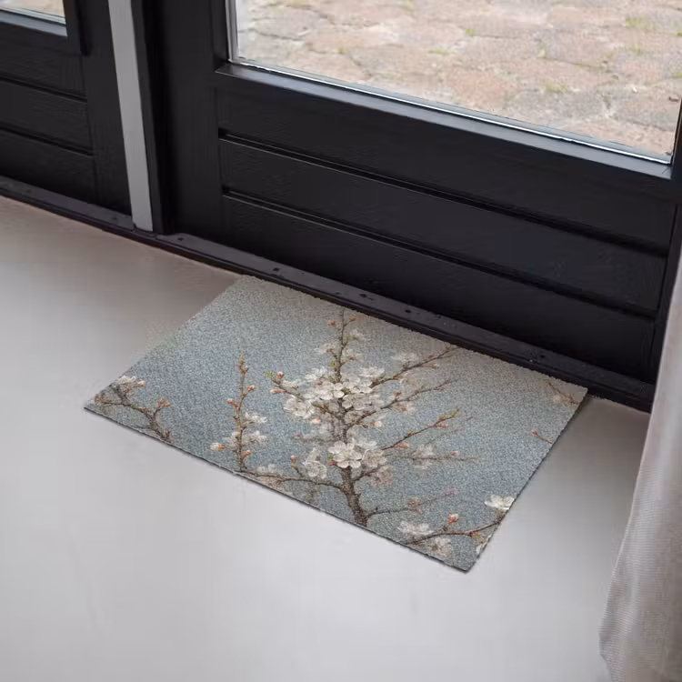 Deurmat - Botanisch - Stilleven - Blauw — 2