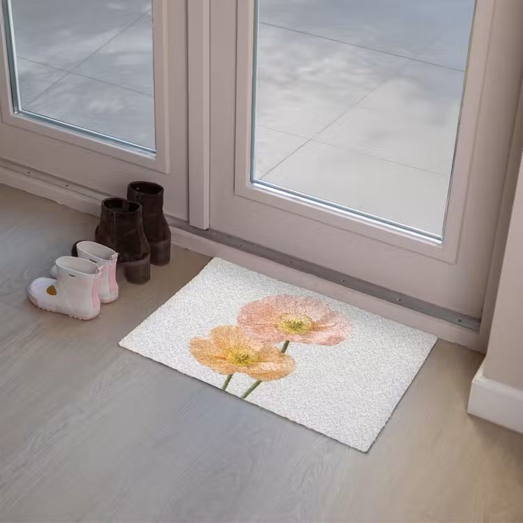 Deurmat - Papavers - Botanisch - Roze — 8