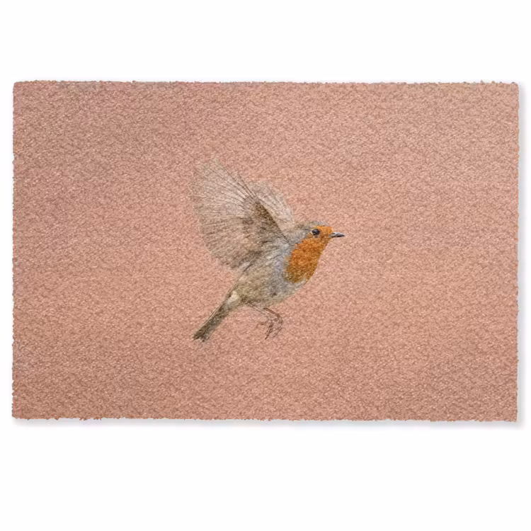 Deurmat - Roodborst - Natuur - Roze — 1