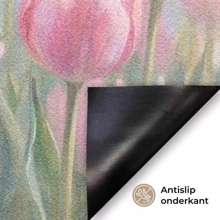 Deurmat - Tulpen - Veld - Lente - Roze — 6