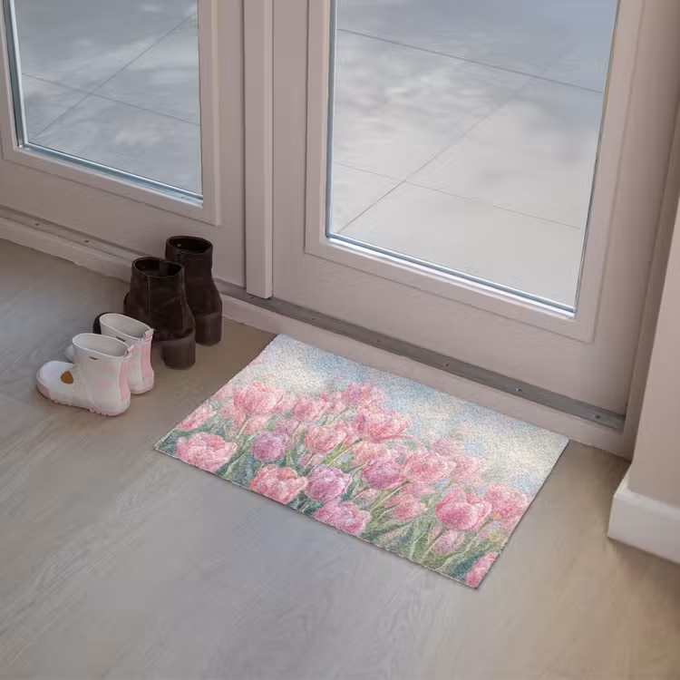 Deurmat - Tulpen - Veld - Lente - Roze — 8