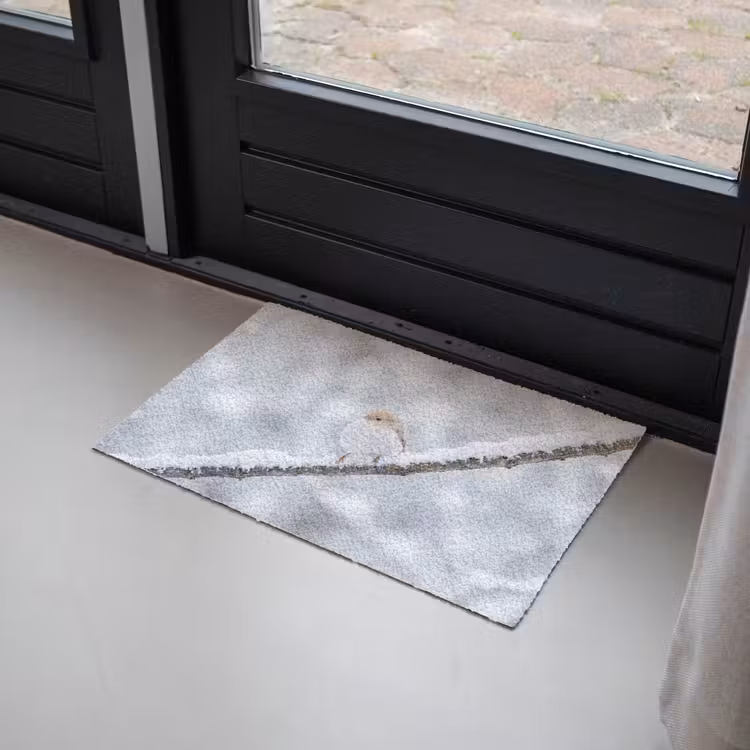 Deurmat - Vogeltje - Sneeuw - Tak - Winter - Zacht — 2