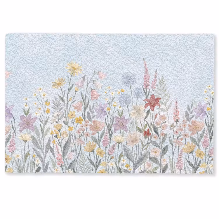Deurmat - Weidebloemen - Illustratie - Kleurrijk — 1