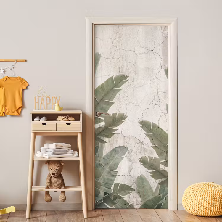 Deursticker - Bananenbladeren - Beton - Groen — 6
