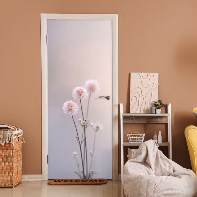 Deursticker - Bloemen - Bollen - Roze — 2