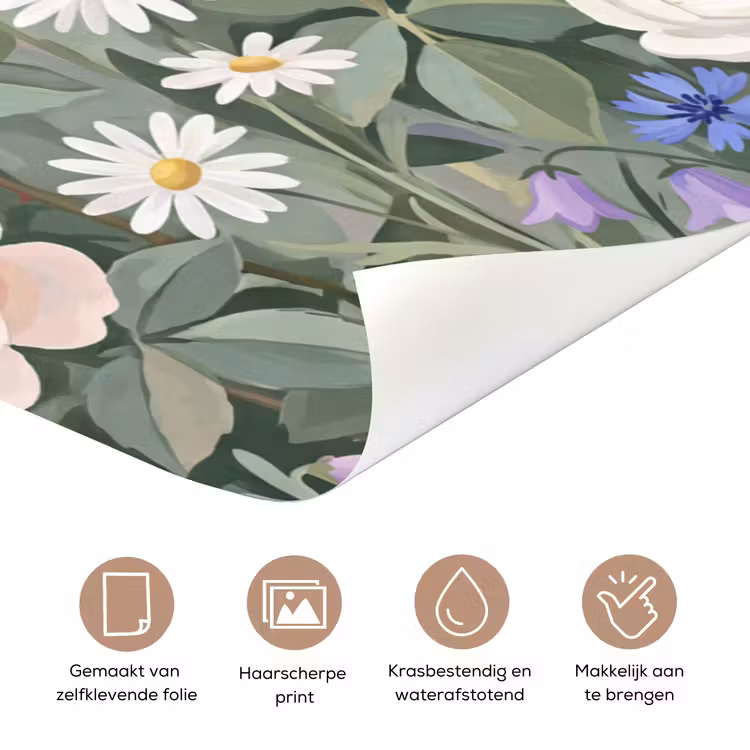 Deursticker - Bloemen - Tuin - Natuur - Kleurrijk — 3