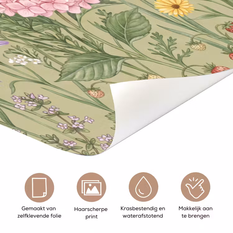 Deursticker - Botanisch - Bloemen - Kleurrijk — 3