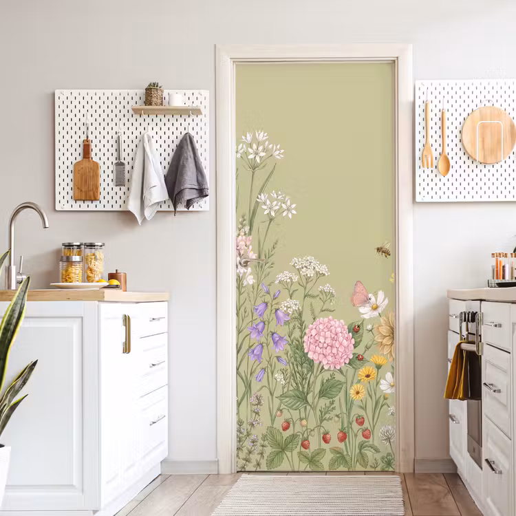 Deursticker - Botanisch - Bloemen - Kleurrijk — 7