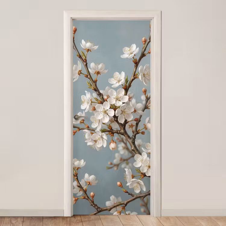 Deursticker - Botanisch - Stilleven - Blauw — 1