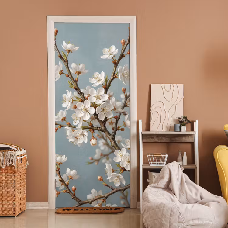 Deursticker - Botanisch - Stilleven - Blauw — 2