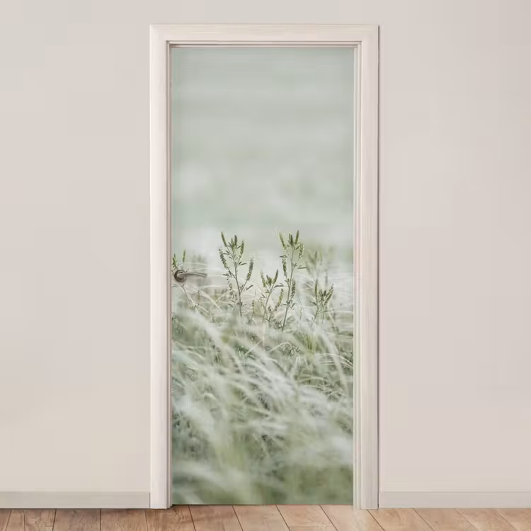 Deursticker - Grassen - Minimalistisch - Groen — 1