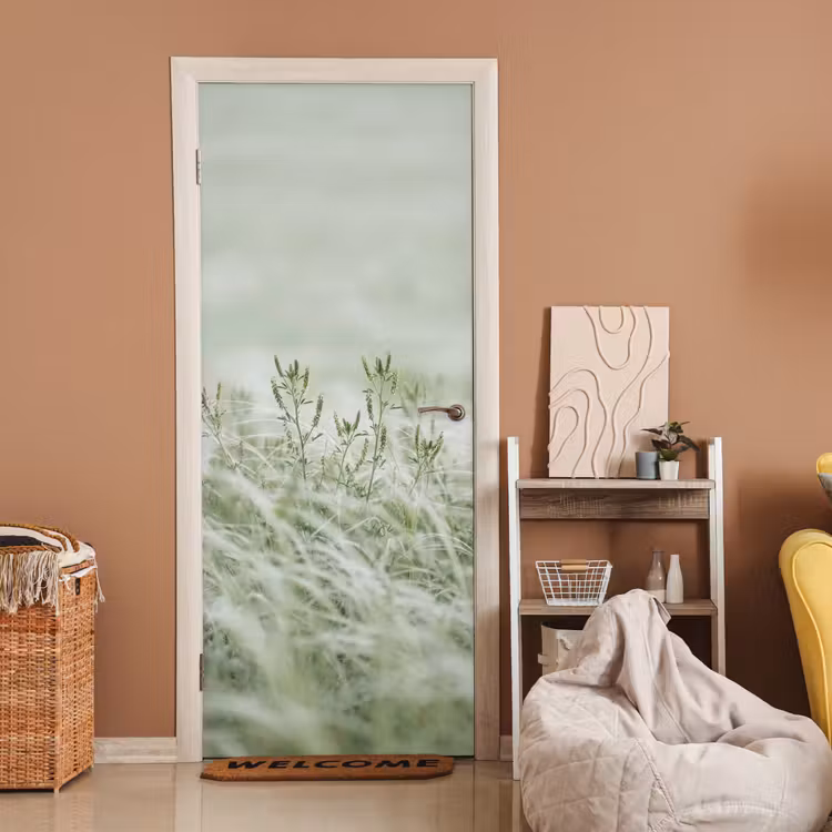 Deursticker - Grassen - Minimalistisch - Groen — 2