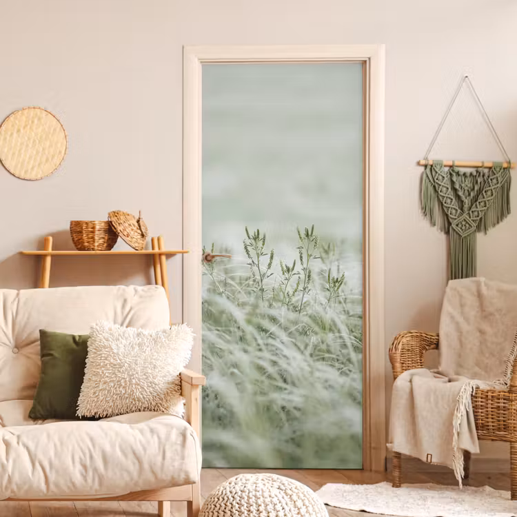 Deursticker - Grassen - Minimalistisch - Groen — 4