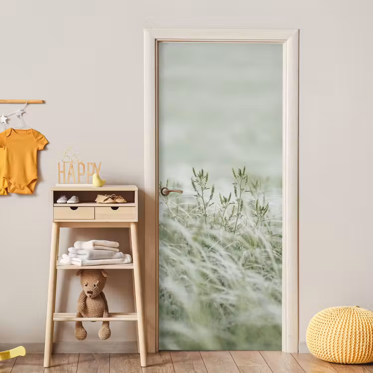 Deursticker - Grassen - Minimalistisch - Groen — 6