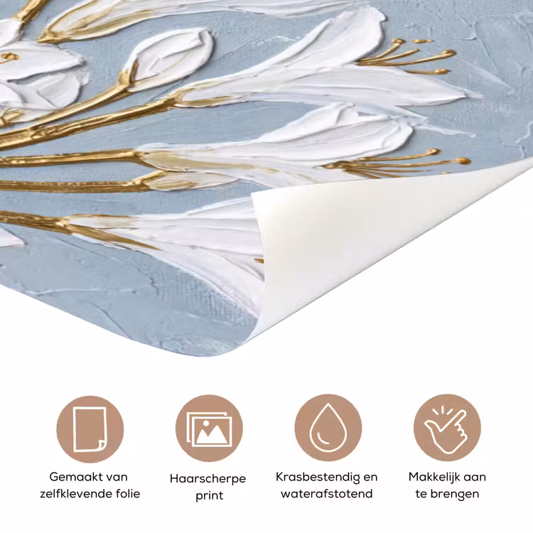 Deursticker - Illustratie - Bloemen - Blauw — 3