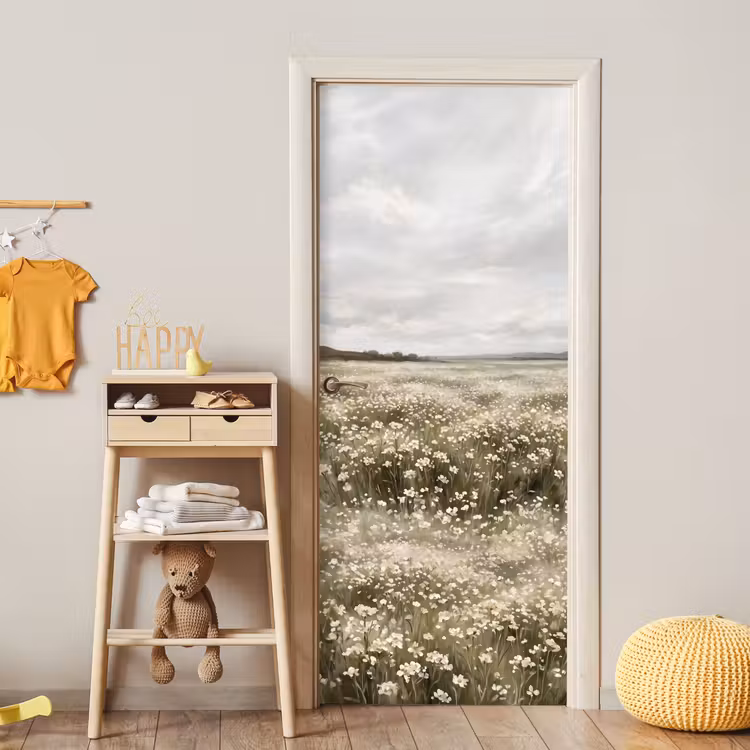 Deursticker - Illustratie - Landschap - Wit — 6