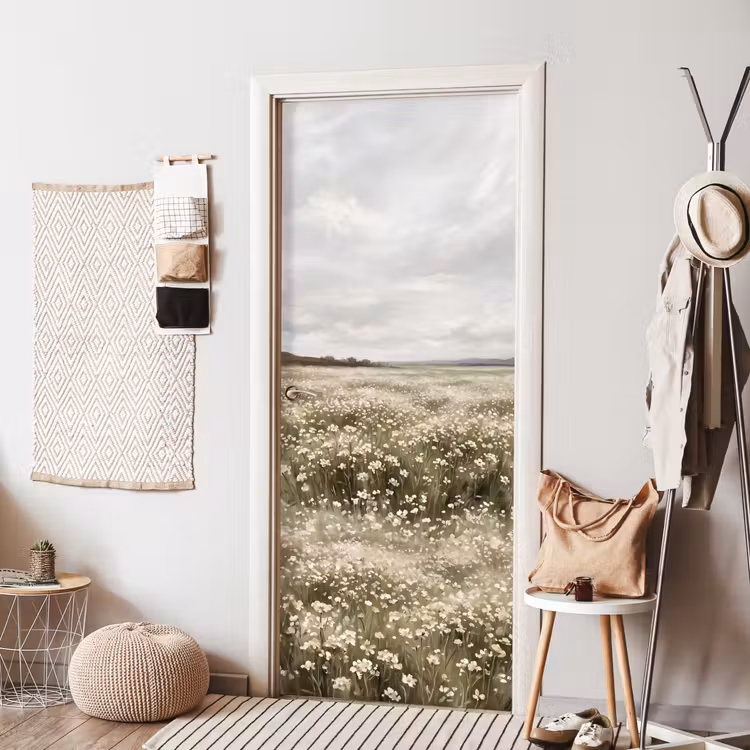 Deursticker - Illustratie - Landschap - Wit — 8